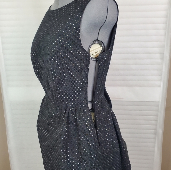 LAST CHANCE Erin Fetherston Winnie bow gold dot pocket dress 4 - Picture 5 of 10